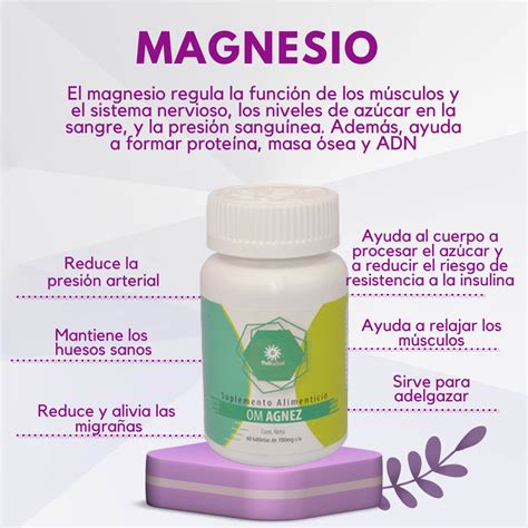 Om Agnez Magnesio Suplemento Menopausia Y Salud Natural