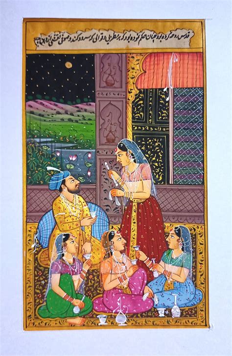 Mughal Badshah Massive Harem Painting Handmade Miniature Art Etsy