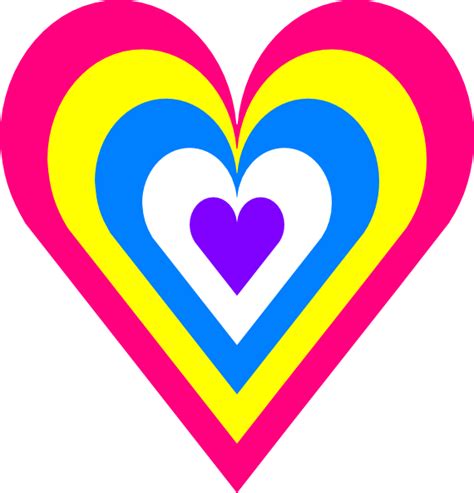 Colorful Printable Colored Hearts