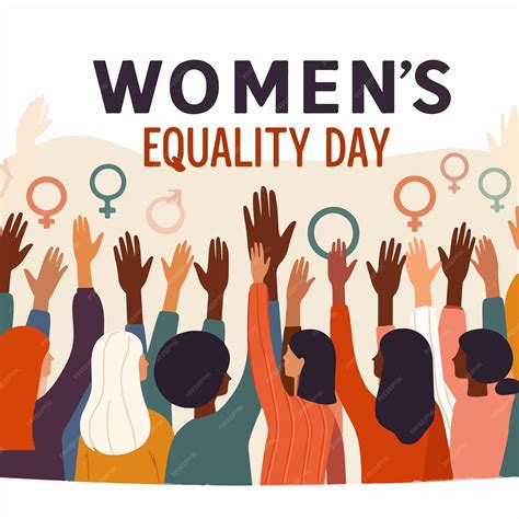 Premium Vector Womens Equality Day Flat Vector Illustration