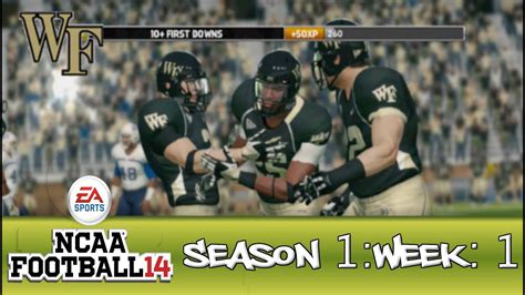 NCAA Football 14 Wake Forest Dynasty S1W1 Vs Old Dominion YouTube