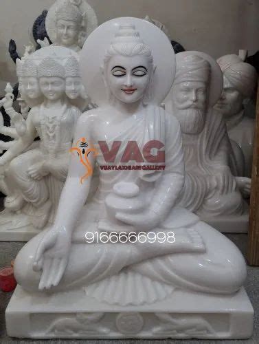 Traditional Handmade Buddha White Marble Statue Sizedimension 1 To