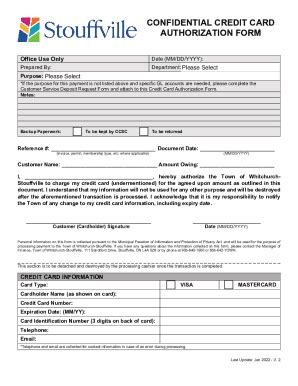 Fillable Online CREDIT CARD AUTHORIZATION FORM Template Final Fax