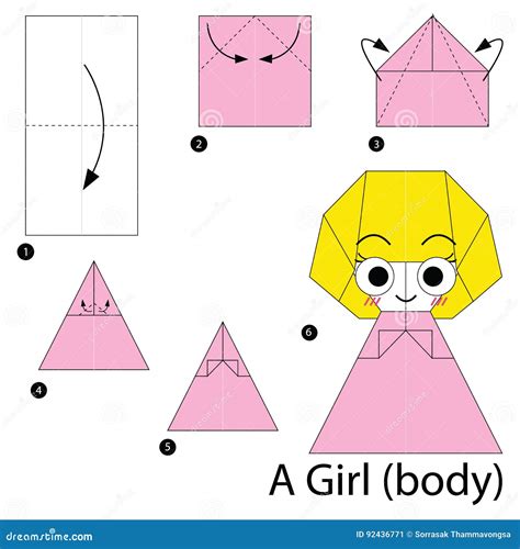 Instructions étape Par étape Comment Faire à Origami Un Corps De Fille