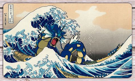 Playmat Pok Mon Great Wave Gyarados Dos Reis Playmats