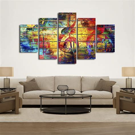 Colorful Music Multi Panel Canvas Wall Art In 2020 Wall Decor