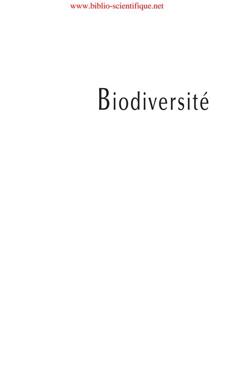 SOLUTION Biodiversit Dynamique Biologique Et Conservation Studypool