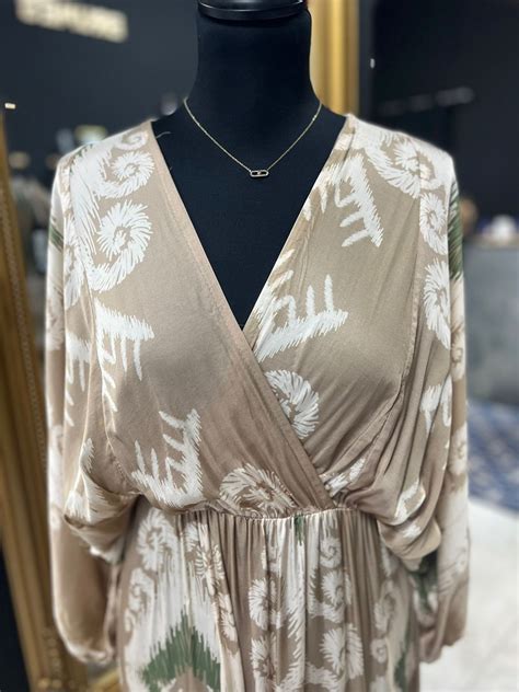 Robe TAGLIA Taupe Prêt à Porter Robes PERLE DES ILES