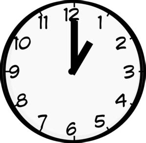 1 O Clock Clip Art at Clker.com - vector clip art online, royalty free & public domain