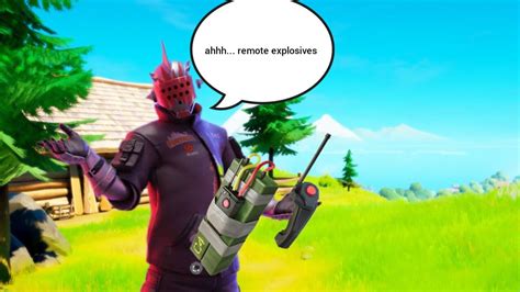 Remote Explosives Only Challenge In Fortnite Face Reveal Youtube