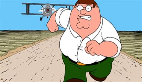 Peter Griffin Running Away From Plane Blank Template - Imgflip