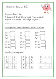 Matematyka Karty Pracy Mno Enie I Dzielenie Do Mama Literka