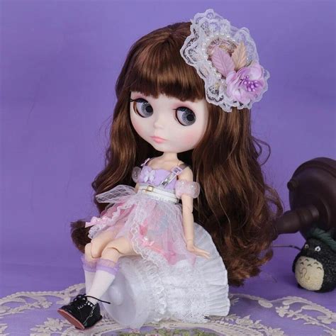 Nude Blythe Doll From Factory 12 Jointed Body Matte Face White Skin Black Hair EBay
