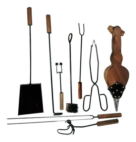 Set Parrillero Kit Asado Juego Asador Fuelle Regalo Papa Env O Gratis