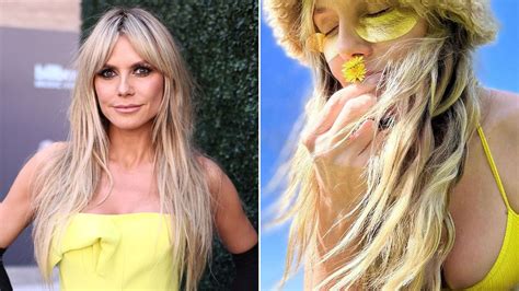 Heidi Klum Soaks Up Sun In Yellow Bikini On Instagram Finally Some