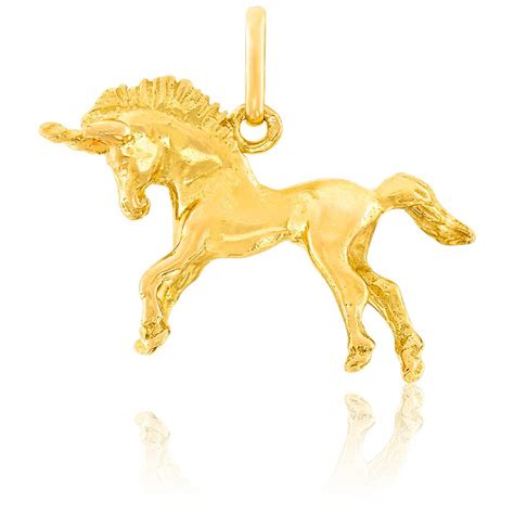 Pendentif Licorne Au Galop Or Jaune Lucas Lucor