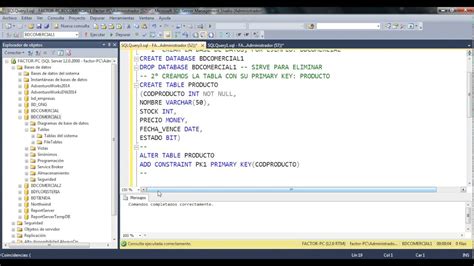 Crear Base De Datos Y Tablas En Sql Server Youtube