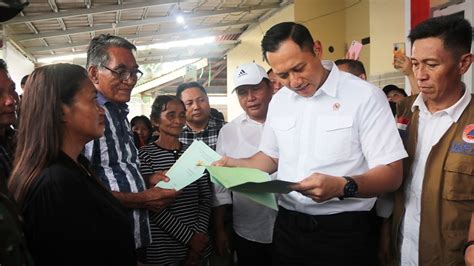 Usai Tinjau Lahan Relokasi Korban Erupsi Gunung Ruang Menteri AHY