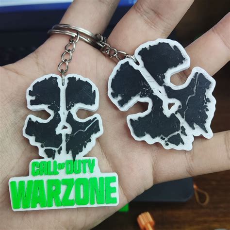 3MF file WARZONE Ghost Keychain 👻 ・3D printer model to download・Cults