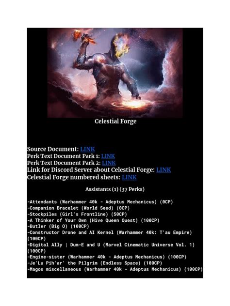 Celestial Forge Revised v2 | PDF