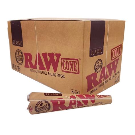 Raw® Classic Pre Rolled Cone 1¼ 6ct Display Of 32