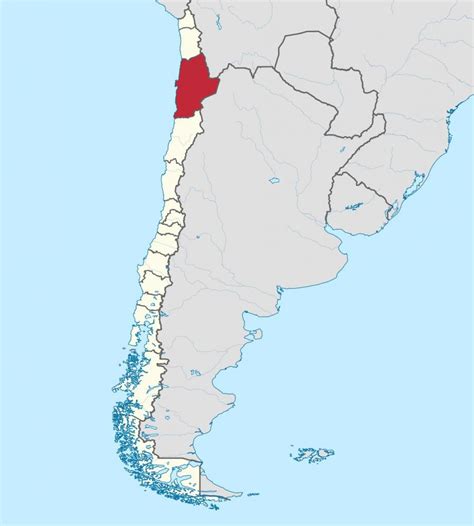 Antofagasta Chile map - Map of antofagasta Chile (South America - Americas)