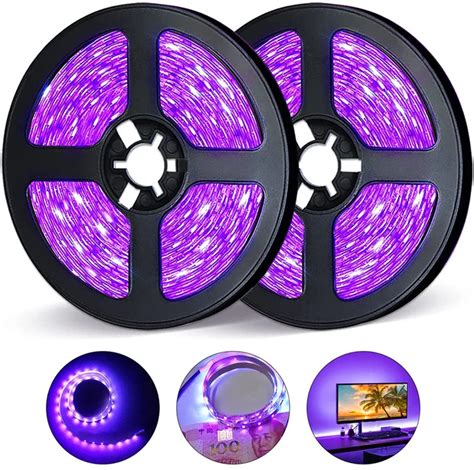 Uv Led Strip Light Kit Dc12v 60 Leds Meter Uva 365nm Uv Led Strip