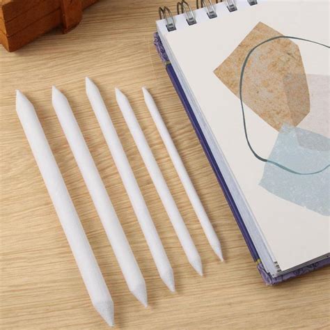 YUSHIJUJIN Drawing Tool Painting Tool Tortillon Stump Rice Paper Double Head White Drawing Pen ...