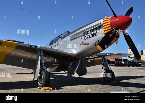 A vintage World War II-era P-51 Mustang from the Tuskegee Airmen Red ...