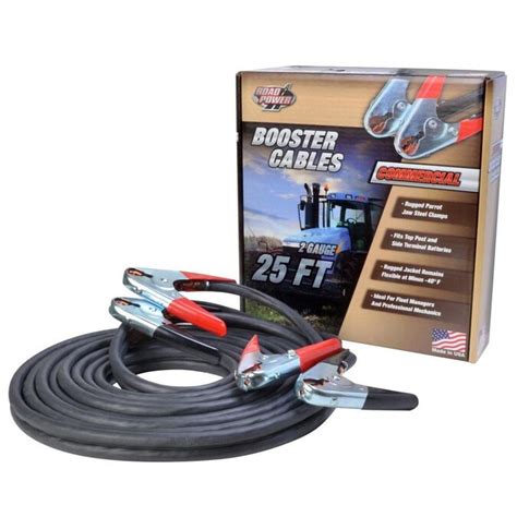 Southwire 25 Ft 2 Gauge 500a Black Booster Cable In The Jumper Cables