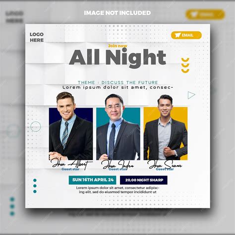 Premium PSD | New webinar social media template