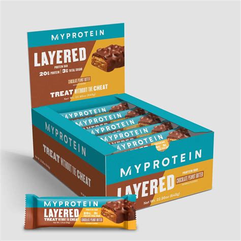 Myprotein Layered Bar Chocolate Peanut Butter 12 Bars