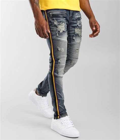 Preme Iguazu Skinny Stretch Jean Mens Jeans In Iguazu Indigo Buckle