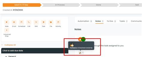 Reactions In The Notes Pipeline Contact Account Insuredmine Crm