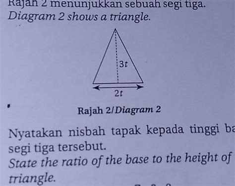 Solved Rajah Menunjukkan Sebuah Segi Tiga Diagram Shows A