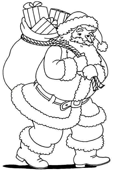 Coloriage Pere Noel Gratuit Imprimer