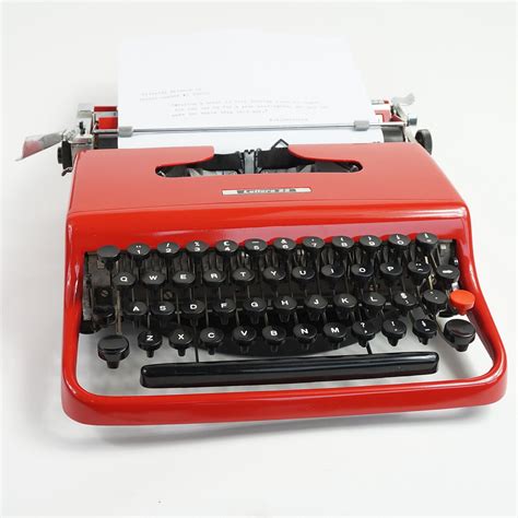 Red Olivetti Lettera 22 Typewriter For Sale - My Cup Of Retro Typewriters