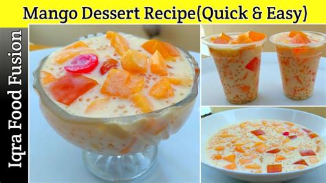 Easy Mango Dessert Recipe No Baking No Gelatine No Oven Mango