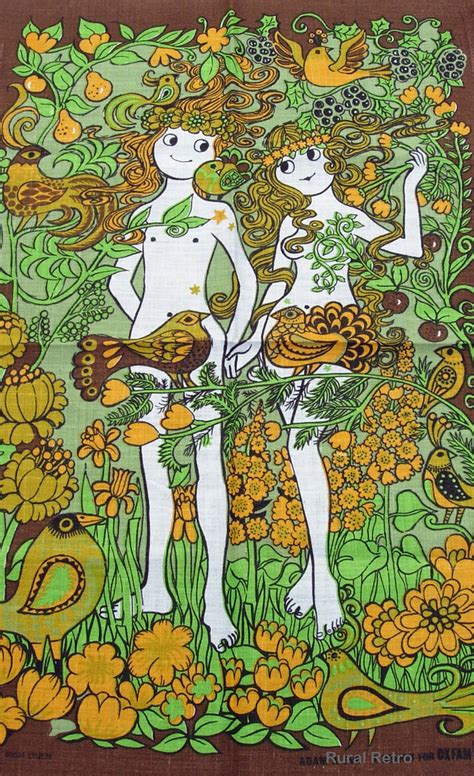 Vintage Oxfam Tea Towel Adam And Eve Part Of A Series For O Flickr