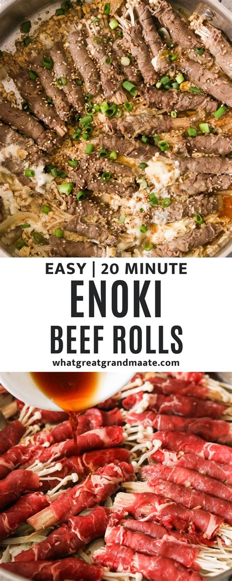 Easy Enoki Beef Rolls Recipe Minutes What Great Grandma Ate