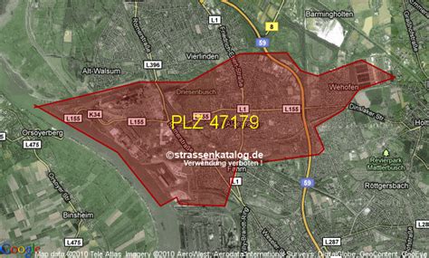 Postleitzahlgebiet 47179 - PLZ