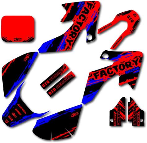 Red Black Blue Slick Racing Graphics Compatible With 04 12