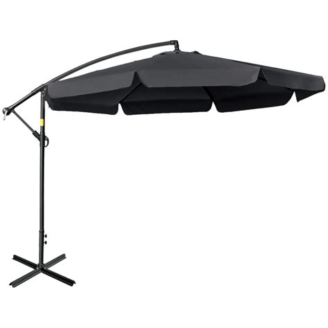 Outsunny M Garden Banana Parasol Cantilever Umbrella With Crank