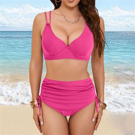 Linfrsh Womens Sexy Bikini Sets Two Piece Cheeky Swimsuits Cute Cutout