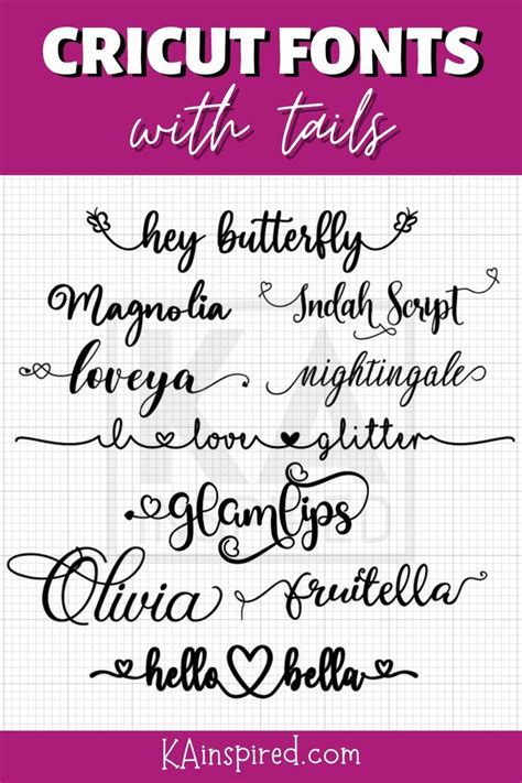 Looking for the best Cricut fonts with tails? Here's a list of 9 ...