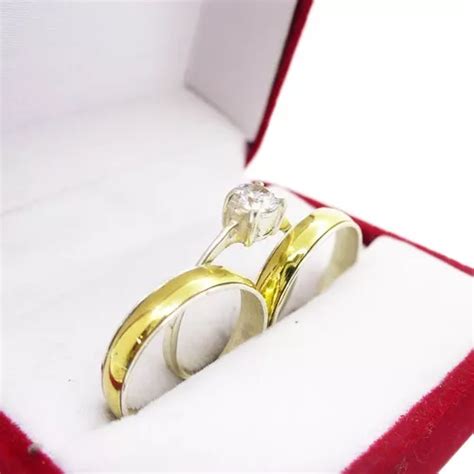 Combo Alianzas Plata 925 Y Oro Casamiento Cintillo Boda Cuotas Al