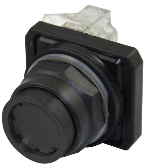 DAYTON Non Illuminated Push Button 30 Mm Size Momentary Push Black