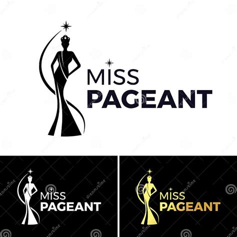 Miss Pageant Logo Black White And Gold The Beauty Queen Pageant