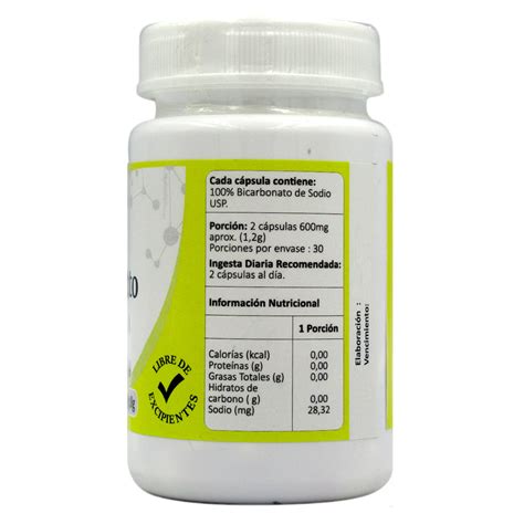 Bicarbonato De Sodio 37 8gr 60 Capsulas Marca Avanti Tremus