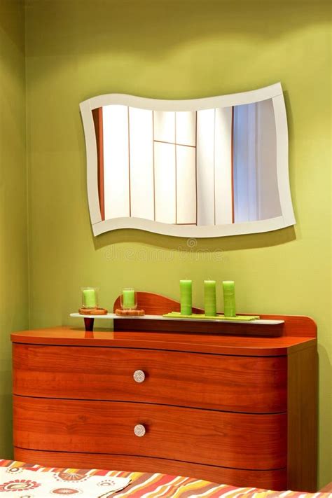 Drawers And Mirror Stock Image Image Of Geometric Habitat 6383925